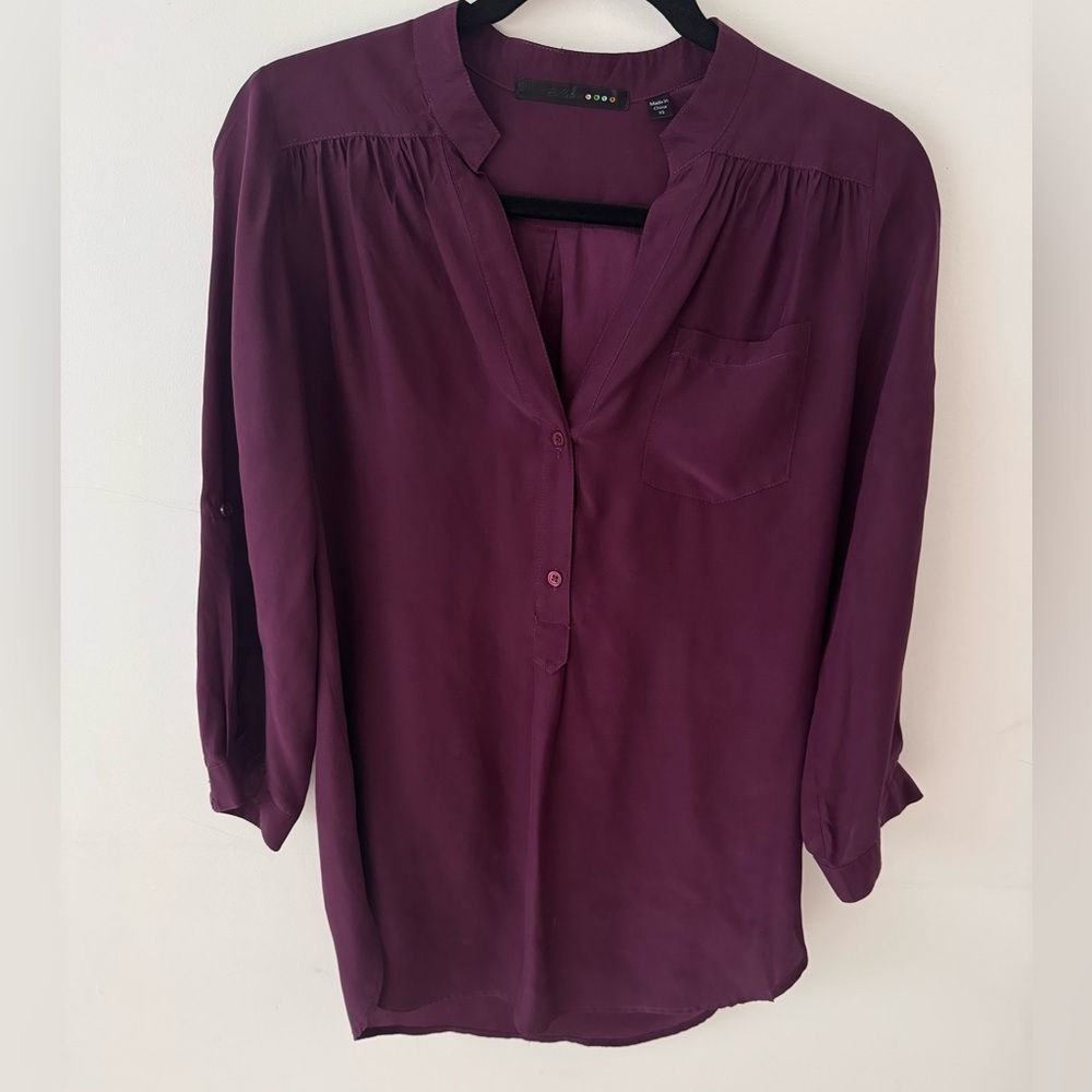 100% silk tunic blouse